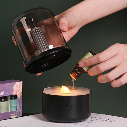 Atmosphere Air Humidifier Candlelight Aroma Diffuser With LED Night Light