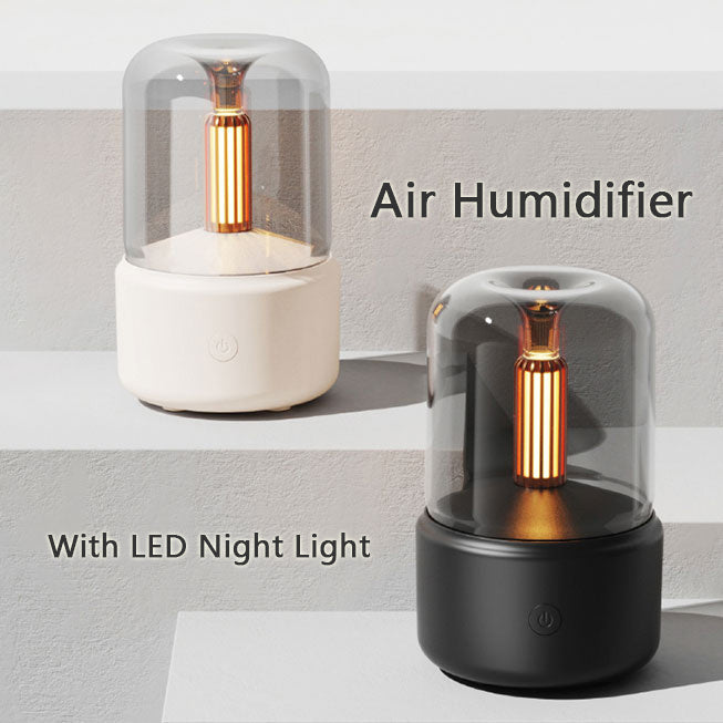 Atmosphere Air Humidifier Candlelight Aroma Diffuser With LED Night Light