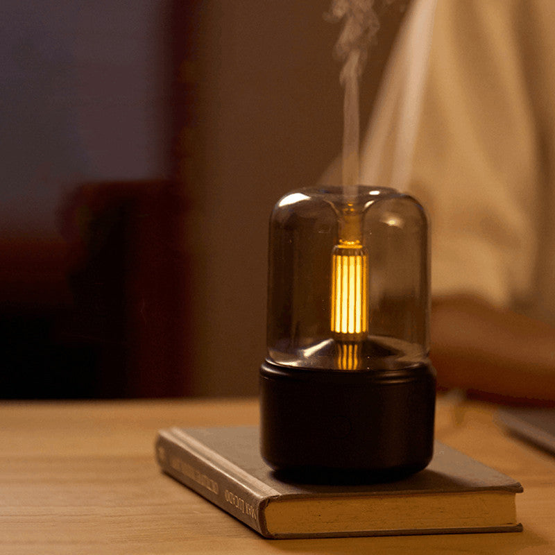 Atmosphere Air Humidifier Candlelight Aroma Diffuser With LED Night Light